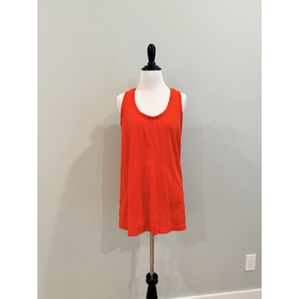 Athleta Momentum Seamless Tank Top Women's XL Poppy Red Orange Running Racerback - Picture 2 of 8